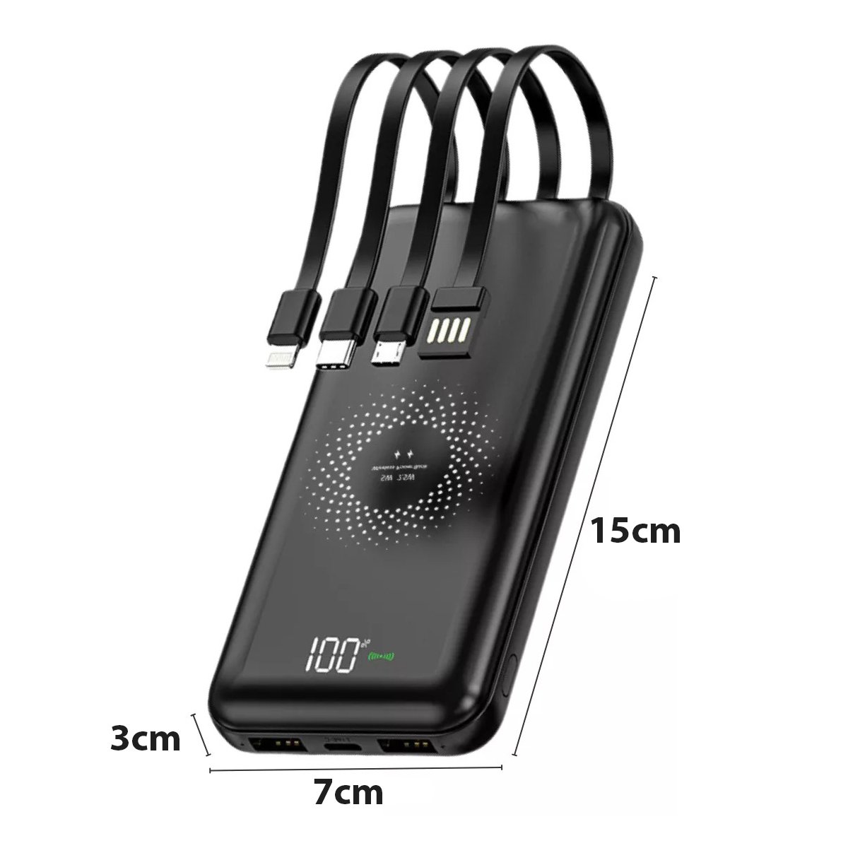 Carregador Portátil Sem Fio Indução Power Bank 10000mAh - Imagem 4