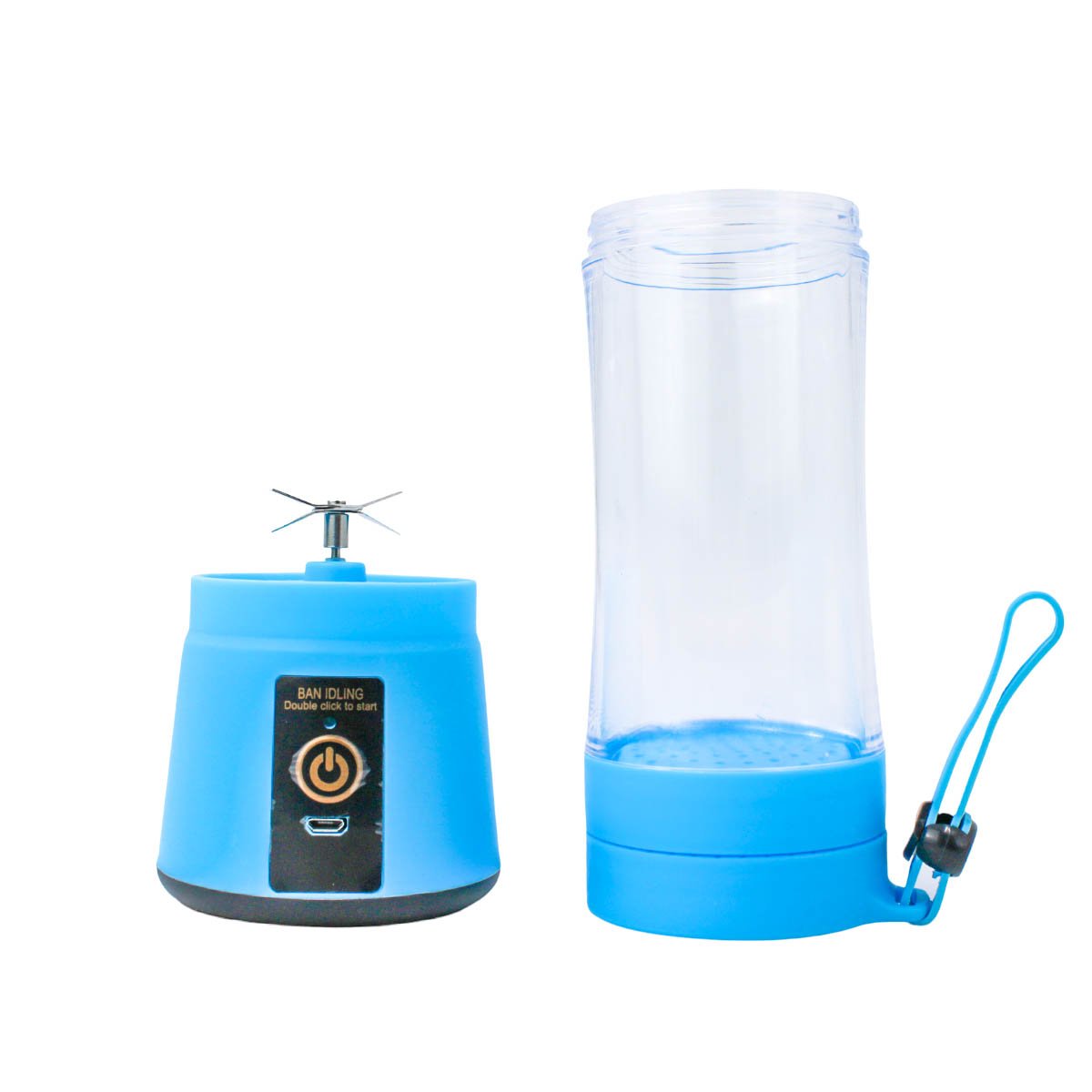 Mini Liquidificador Juice Cup Portátil Elétrico Suco Cor:Azul - Imagem 4