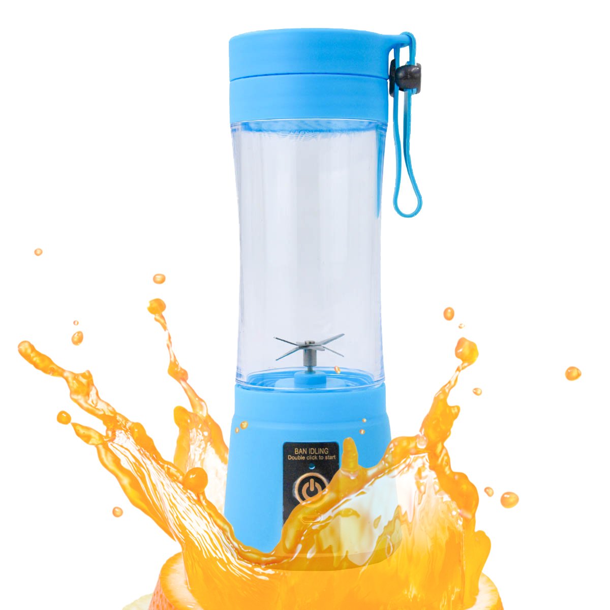 Mini Liquidificador Juice Cup Portátil Elétrico Suco Cor:Azul - Imagem 7