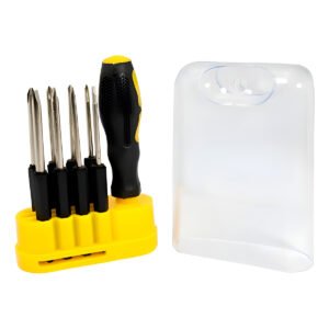 Jogo de Chaves Fenda Phillips 9 Peças Ferramentas Reparo