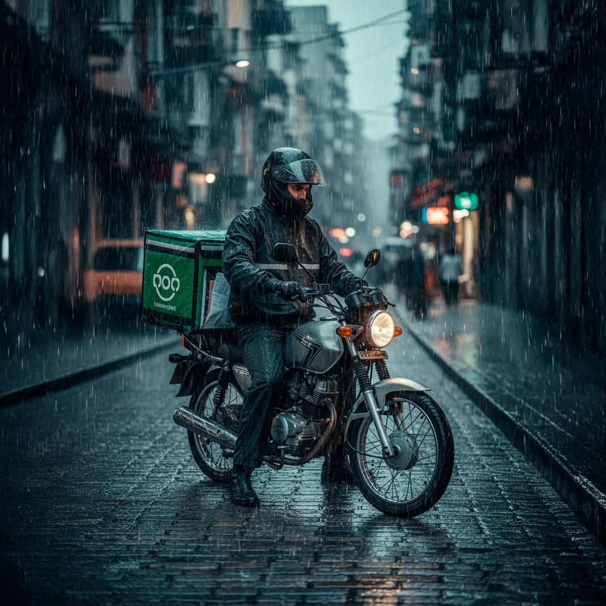 Capa Conjunto de Chuva Roupa Impermeável Motoqueiro Proteção Tamanho:M - Imagem 4