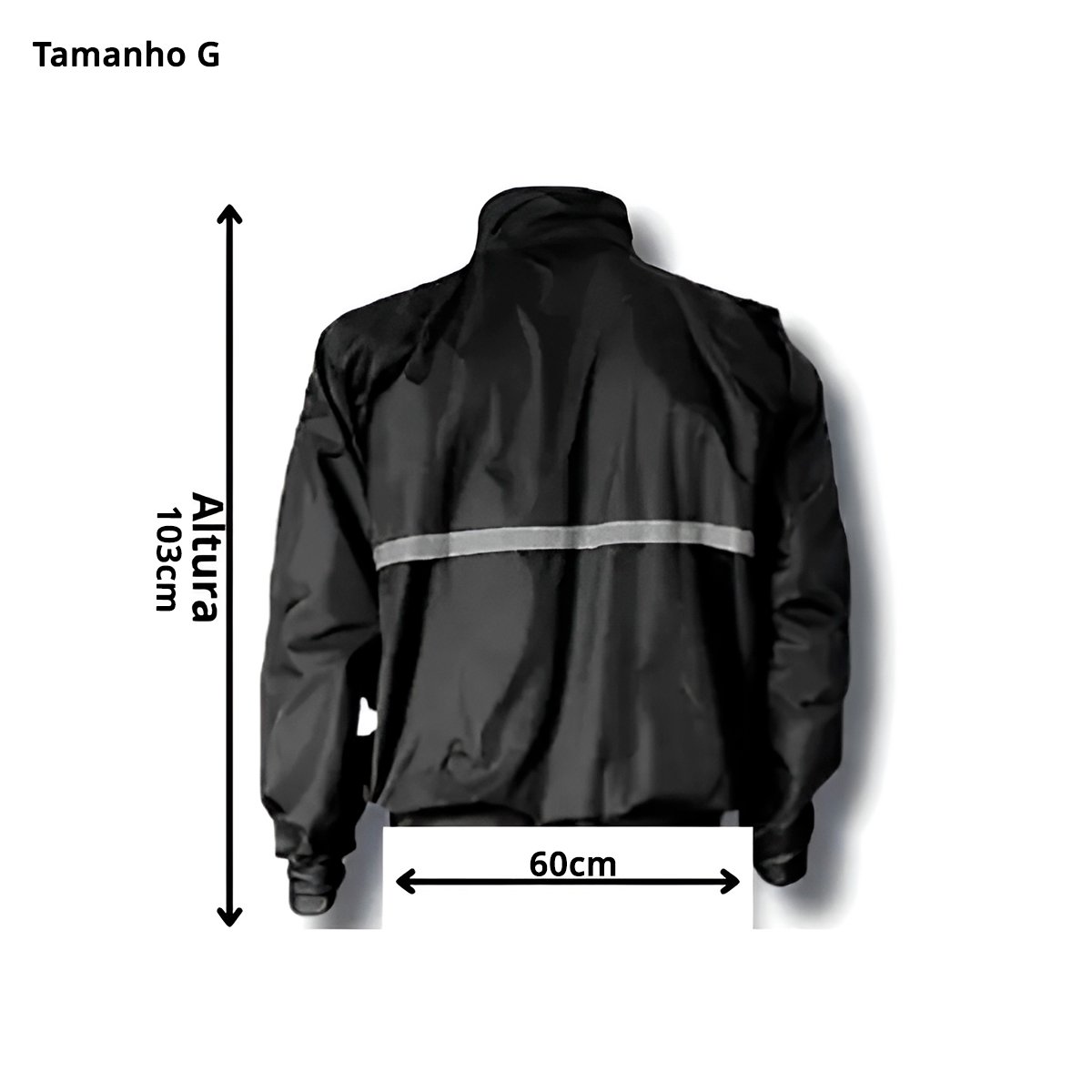 Capa Conjunto de Chuva Roupa Impermeável Motoqueiro Proteção Tamanho:M - Imagem 6