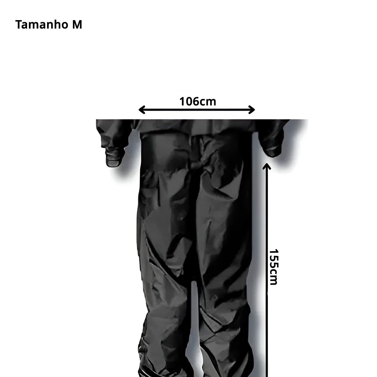 Capa Conjunto de Chuva Roupa Impermeável Motoqueiro Proteção Tamanho:M - Imagem 8