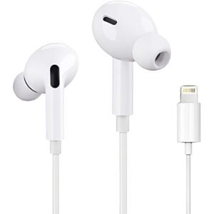 Fone com Fio Entrada IOS Branco Microfone Cancelamento de Ruído